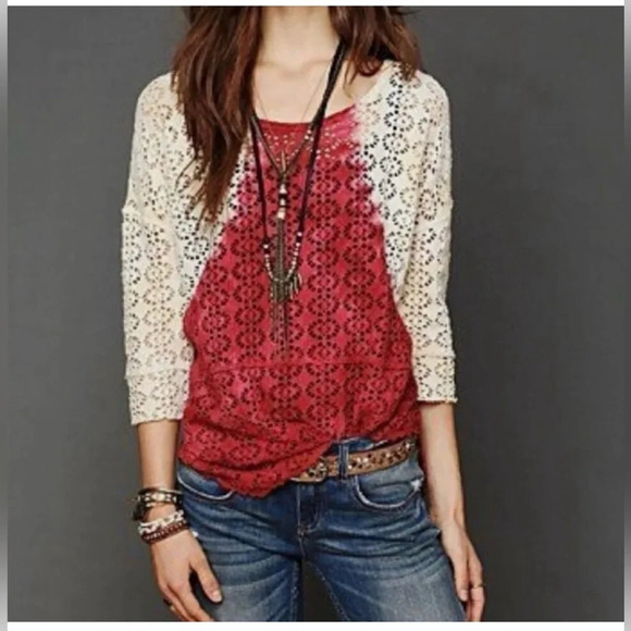 Free People We The Free Crochet Cut Top Small - Picture 1 of 7